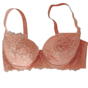 NWT Bradelis Taylor Underwire Lace Bra in Light Pink - Sz 34E
